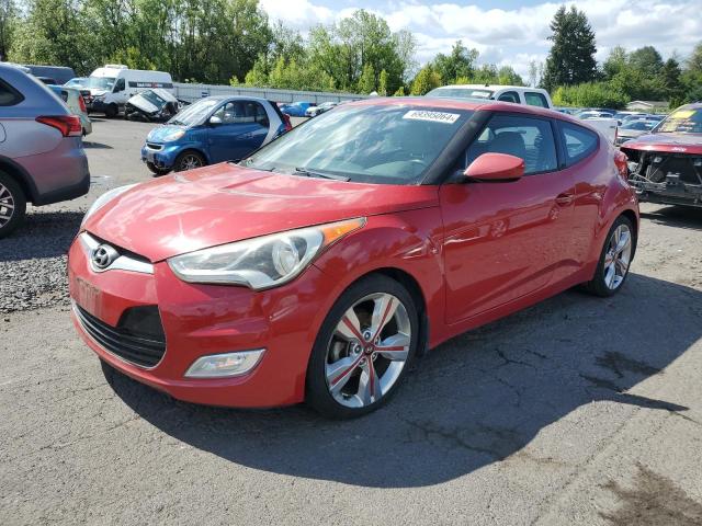 HYUNDAI VELOSTER 2014 burgundy  gas KMHTC6AD7EU190111 photo #1