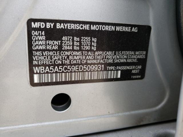 VIN WBA5A5C59ED509931 2014 BMW 5 Series, 528 I no.12