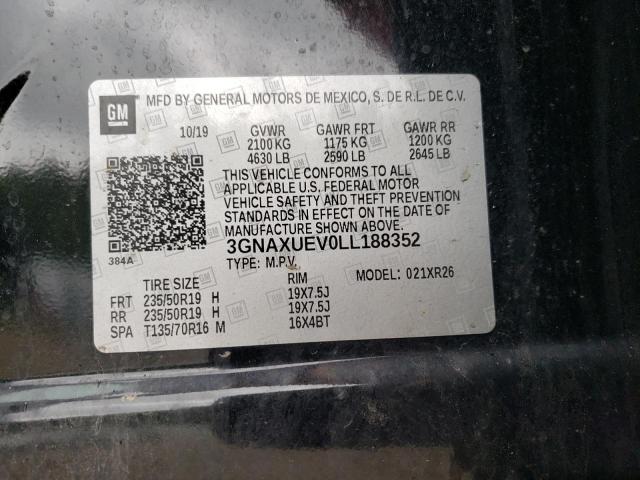 2020 CHEVROLET EQUINOX LT - 3GNAXUEV0LL188352