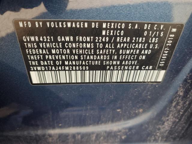 VIN 3VWD17AJ4FM288509 2015 Volkswagen Jetta, SE no.13