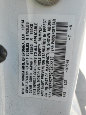 2015 HONDA CIVIC LX - 19XFB2F59FE203312
