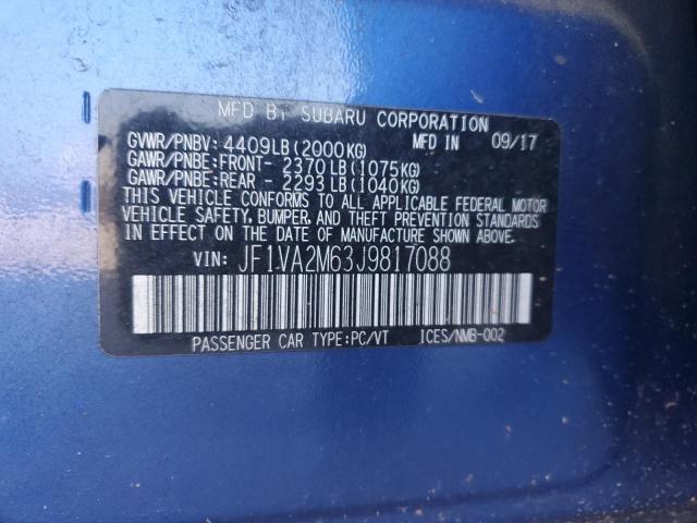 2018 SUBARU WRX STI - JF1VA2M63J9817088