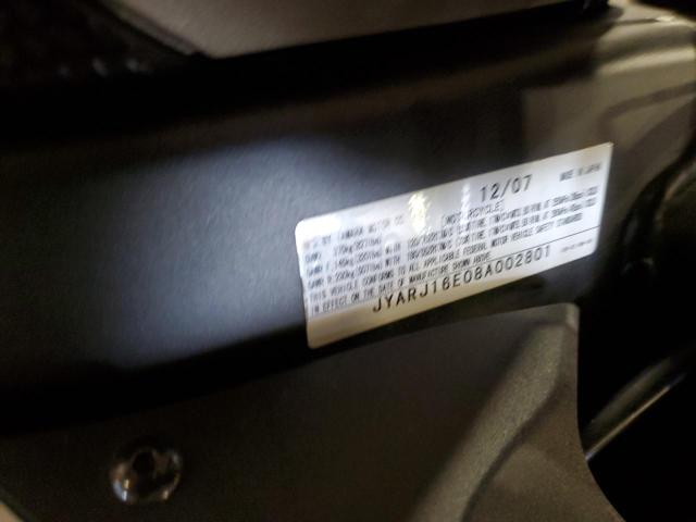 2008 YAMAHA YZFR6 JYARJ16E08A002801