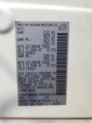 2017 NISSAN ROGUE SV - 5N1AT2MV8HC886619