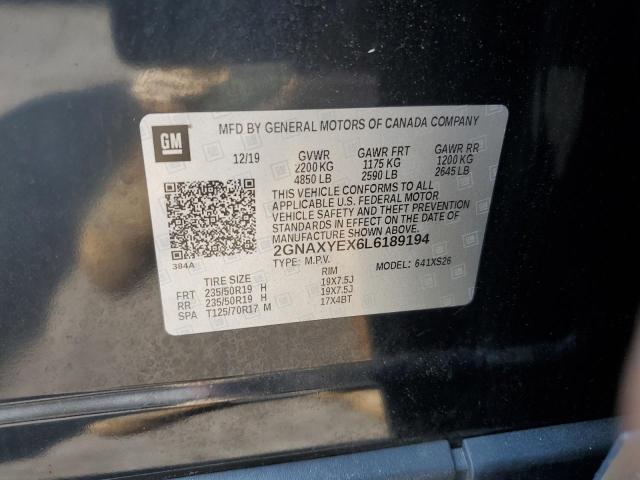 2020 CHEVROLET EQUINOX PR - 2GNAXYEX6L6189194