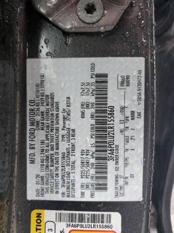 VIN 3FA6P0LU2LR155860 2020 Ford Fusion, SE no.12