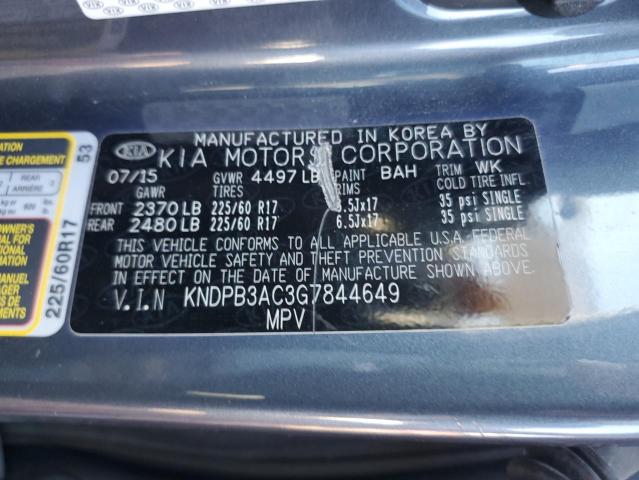 2016 KIA SPORTAGE L - KNDPB3AC3G7844649