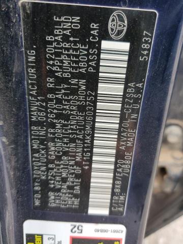 2021 TOYOTA CAMRY SE - 4T1G11AK9MU603752