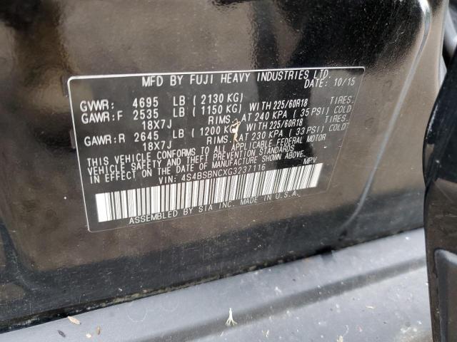 2016 SUBARU OUTBACK 2. - 4S4BSBNCXG3237116