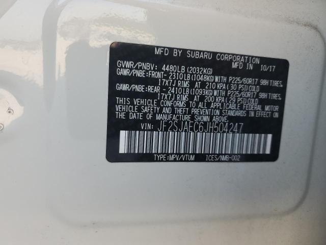 2018 SUBARU FORESTER 2 - JF2SJAEC6JH504247