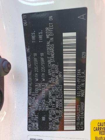 2020 TOYOTA SIENNA SE 5TDEZ3DC8LS233403