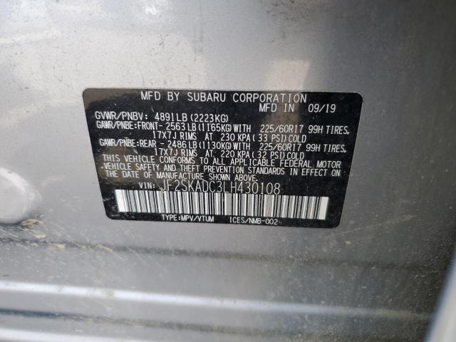 2020 SUBARU FORESTER JF2SKADC3LH430108