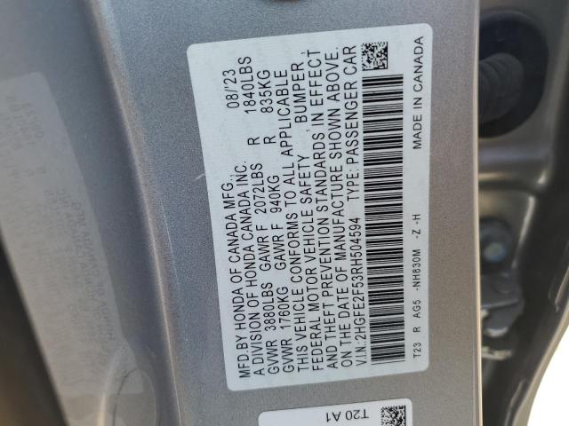 2024 HONDA CIVIC 4D - 2HGFE2F53RH504594