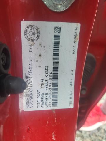 2021 HONDA CIVIC EX - 2HGFC2F70MH001993