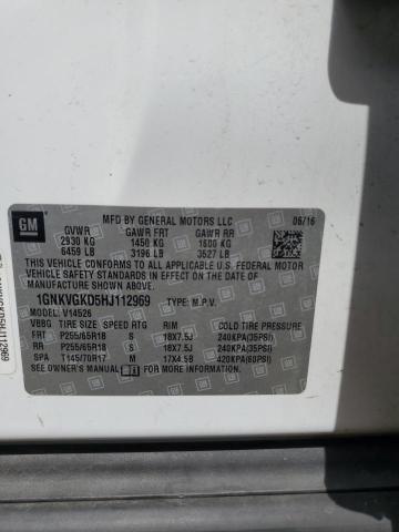 2017 CHEVROLET TRAVERSE L - 1GNKVGKD5HJ112969