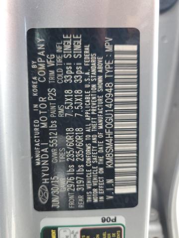 2016 HYUNDAI SANTA FE S - KM8SM4HF0GU140948