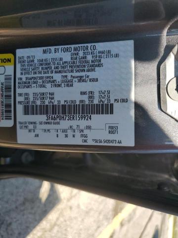 VIN 3FA6P0H73ER159924 2014 Ford Fusion, SE no.12