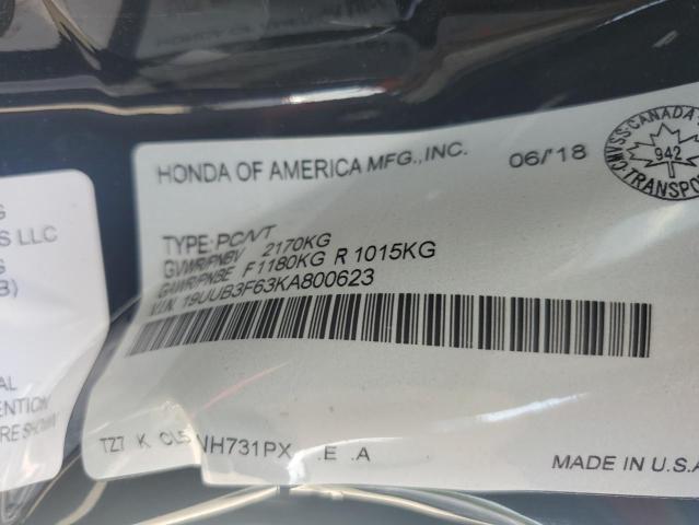 2019 ACURA TLX TECHNO - 19UUB3F63KA800623