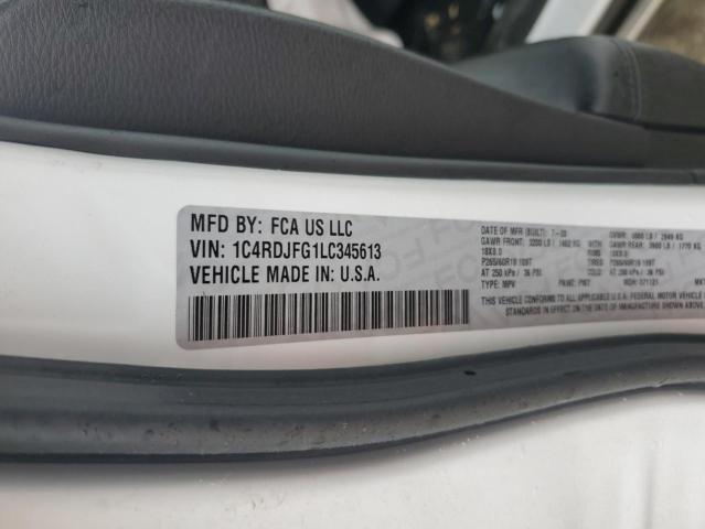 2020 DODGE DURANGO SS 1C4RDJFG1LC345613