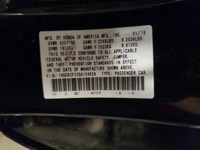 2016 HONDA ACCORD LX 1HGCR2F32GA104608  69642614