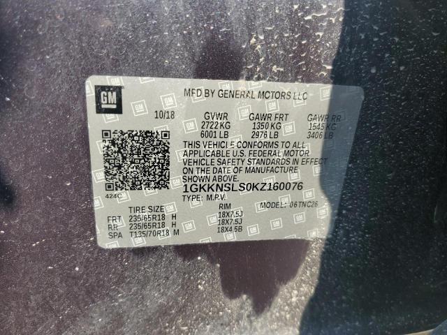 2019 GMC ACADIA SLE - 1GKKNSLS0KZ160076