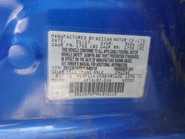 2017 NISSAN VERSA S - 3N1CN7AP9HL845112