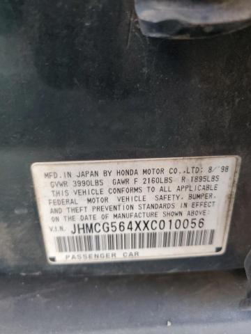 1999 HONDA ACCORD LX JHMCG564XXC010056  68737534