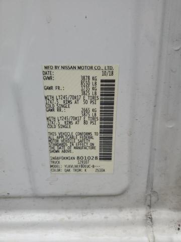 2019 NISSAN NV 1500 S - 1N6BF0KM1KN801028