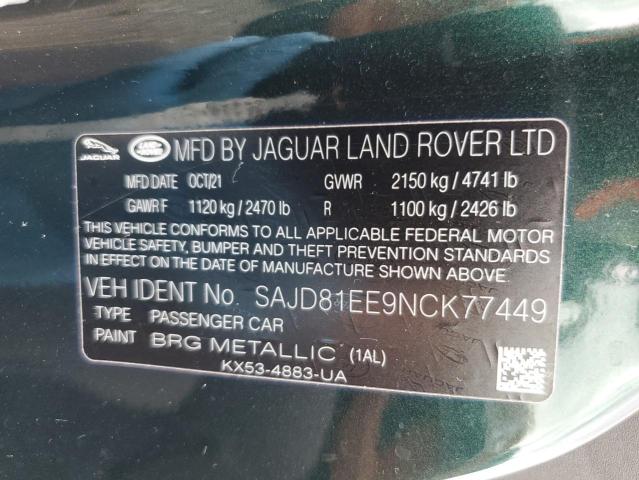 2022 JAGUAR F-TYPE R D - SAJD81EE9NCK77449