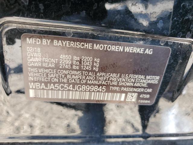 VIN WBAJA5C54JG899845 2018 BMW 5 Series, 530 I no.12