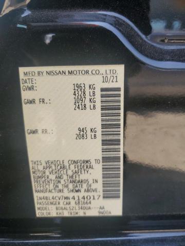 2021 NISSAN ALTIMA SR - 1N4BL4CV7MN414017
