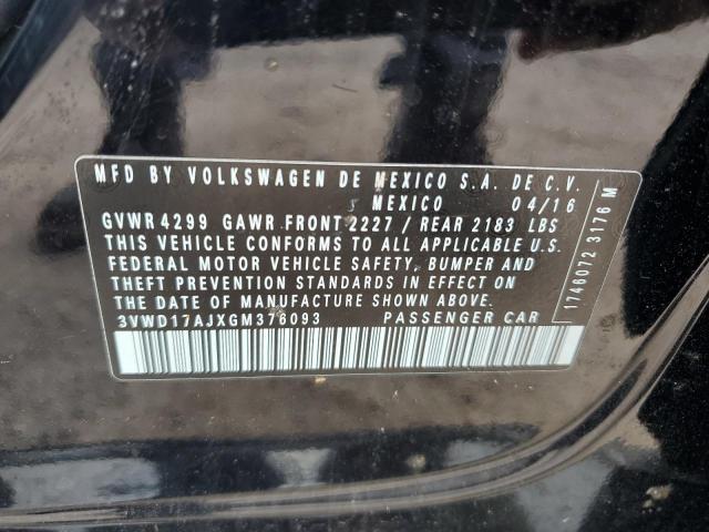 2016 VOLKSWAGEN JETTA SPOR - 3VWD17AJXGM376093