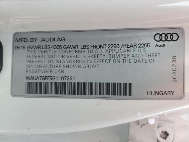 2016 AUDI A3 PREMIUM - WAUA7GFF5G1107261