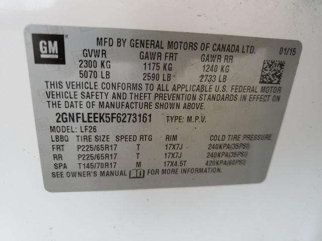 2015 CHEVROLET EQUINOX LS - 2GNFLEEK5F6273161