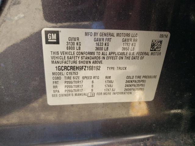 2015 CHEVROLET SILVERADO - 1GCRCREH9FZ168192