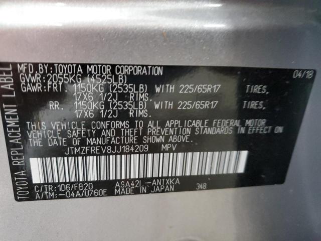 2018 TOYOTA RAV4 LE - JTMZFREV8JJ184209