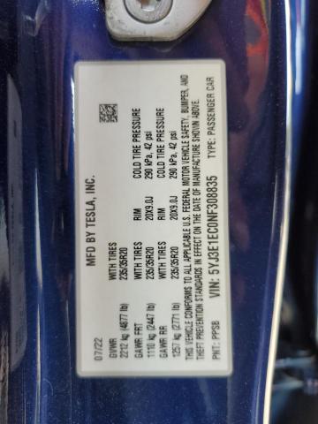 2022 TESLA MODEL 3 - 5YJ3E1EC0NF308835