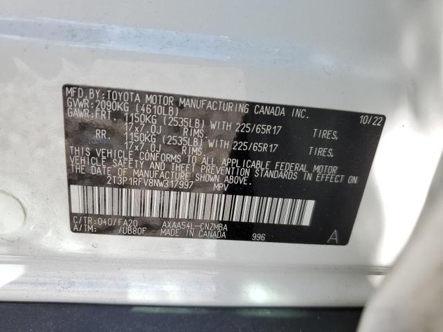 2022 TOYOTA RAV4 XLE - 2T3P1RFV8NW317997