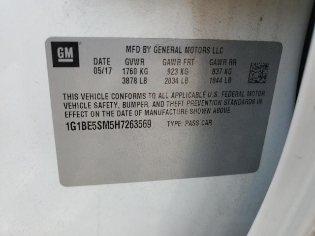 2017 CHEVROLET CRUZE LT - 1G1BE5SM5H7263569