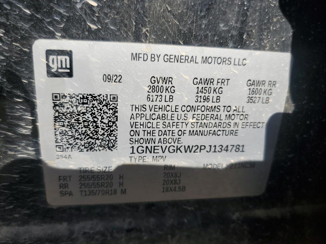 Lot #2972455801 2023 CHEVROLET TRAVERSE L