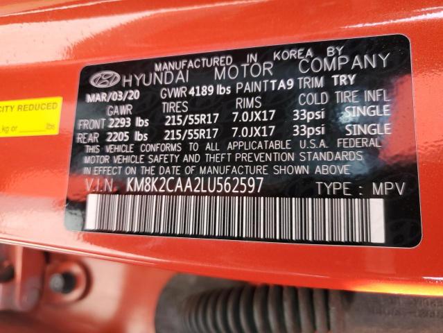 2020 HYUNDAI KONA SEL - KM8K2CAA2LU562597