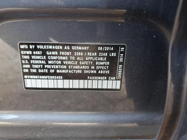 2015 VOLKSWAGEN CC SPORT - WVWBN7AN5FE802455