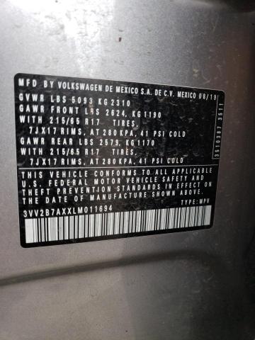 2020 VOLKSWAGEN TIGUAN SE - 3VV2B7AXXLM011694