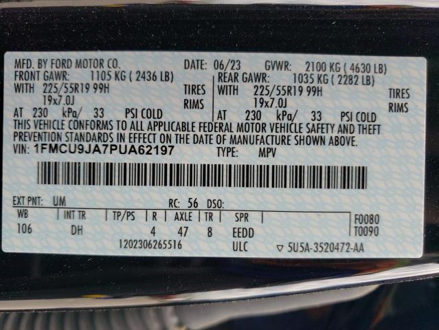2023 FORD ESCAPE PLA - 1FMCU9JA7PUA62197