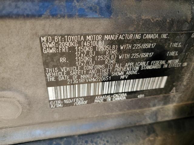 VIN 2T3G1RFV4MW220651 2021 Toyota RAV4, LE no.13