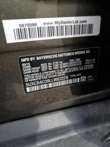 VIN 5UXCR4C09LLW63378 2020 BMW X5, Sdrive 40I no.14