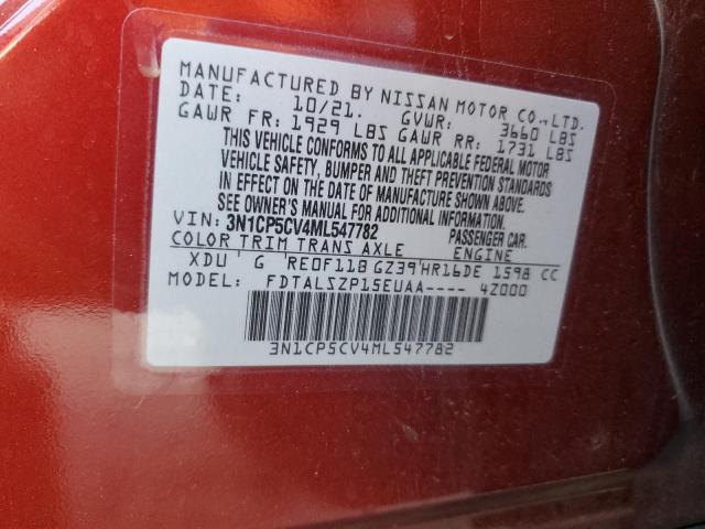 2021 NISSAN KICKS SV - 3N1CP5CV4ML547782