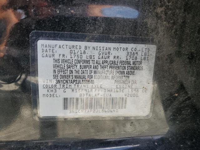 2018 NISSAN VERSA S - 3N1CN7AP2JL860640