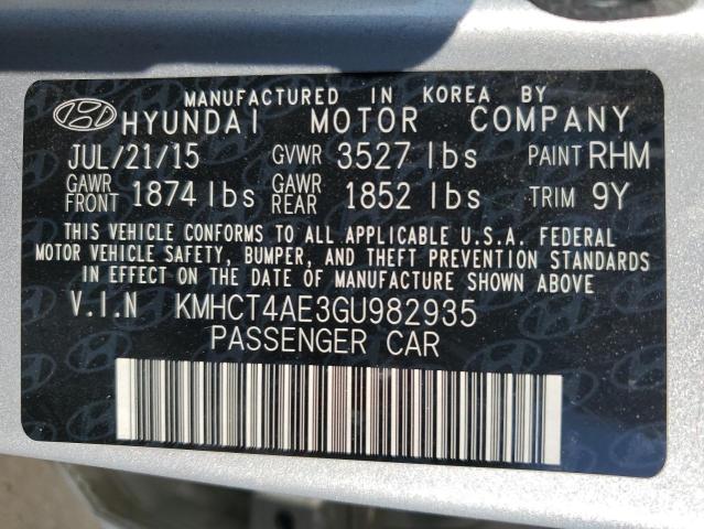 VIN KMHCT4AE3GU982935 2016 Hyundai Accent, SE no.13