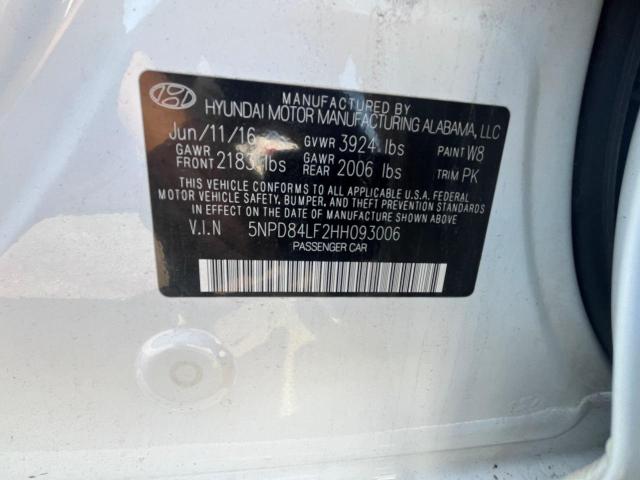 VIN 5NPD84LF2HH093006 2017 Hyundai Elantra, SE no.10